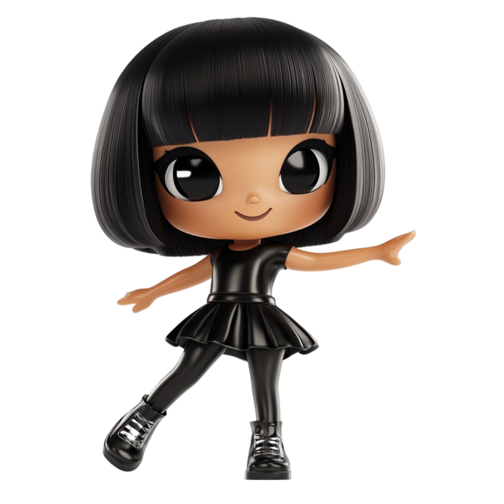 Cartoon Girl on Transparent Background png