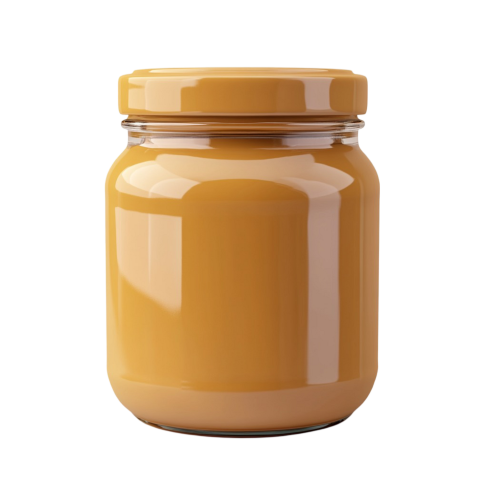 Tasty Peanut Butter Jar Isolated on Transparent Background png