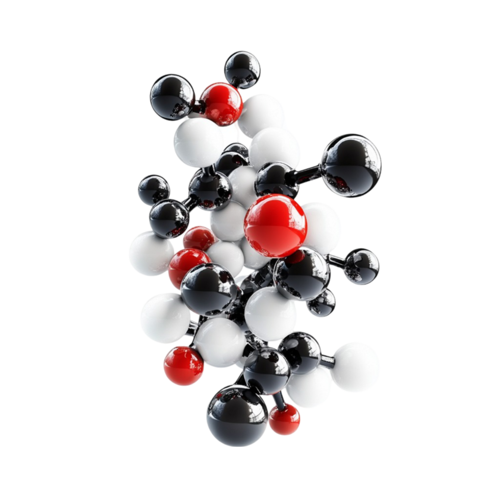 3d model of a molecule on a transparent background png