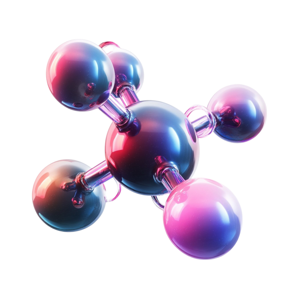 an image of a molecule with four spheres png