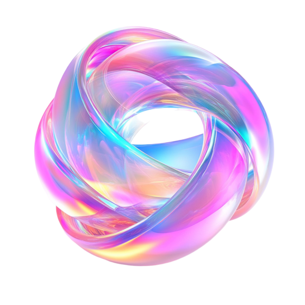 A colorful, abstract, circular object png