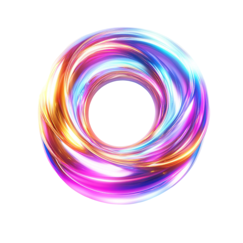 A colorful swirl of light on a black background png