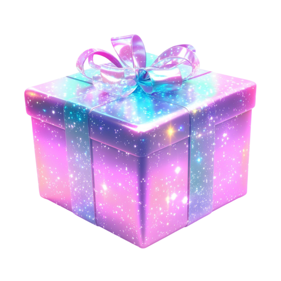Festive Gift Box with a Bow png