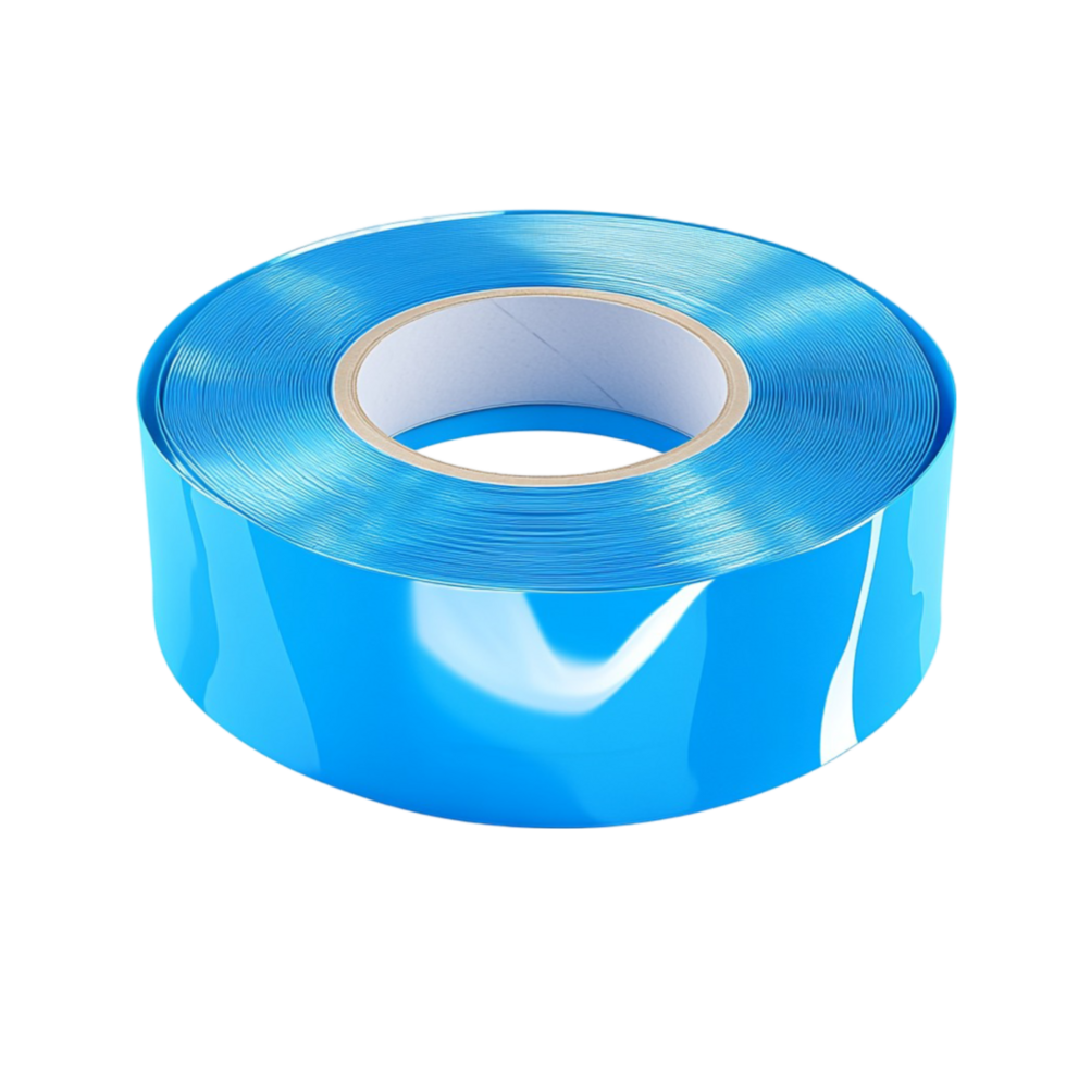 Blue Plastic Tape Isolated on Transparent Background png