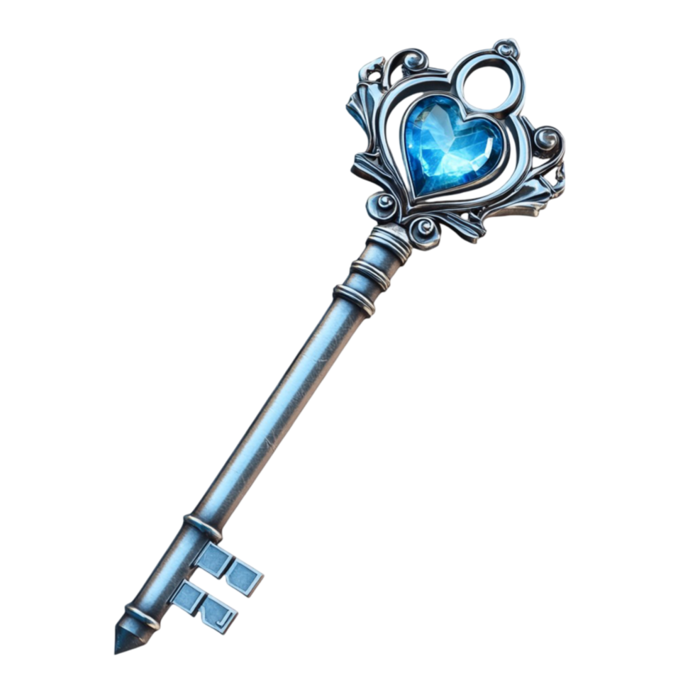 Unlocking the Key to the Heart On Transparent Background png