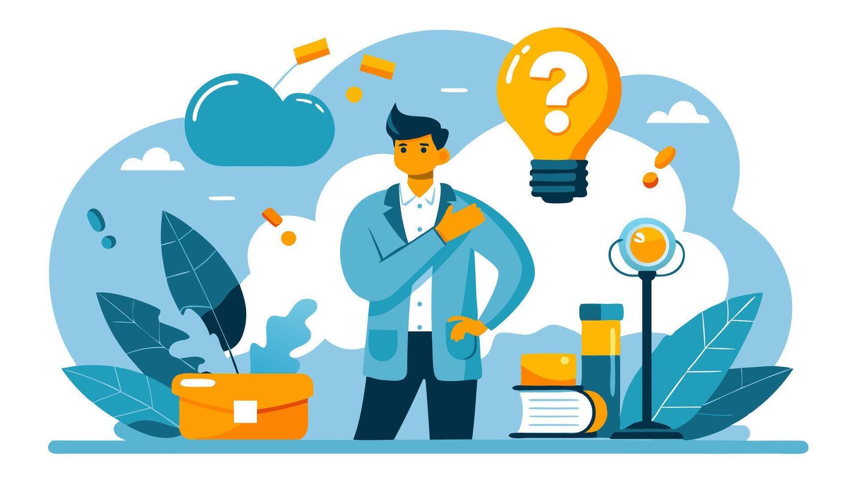 business person with idea vector