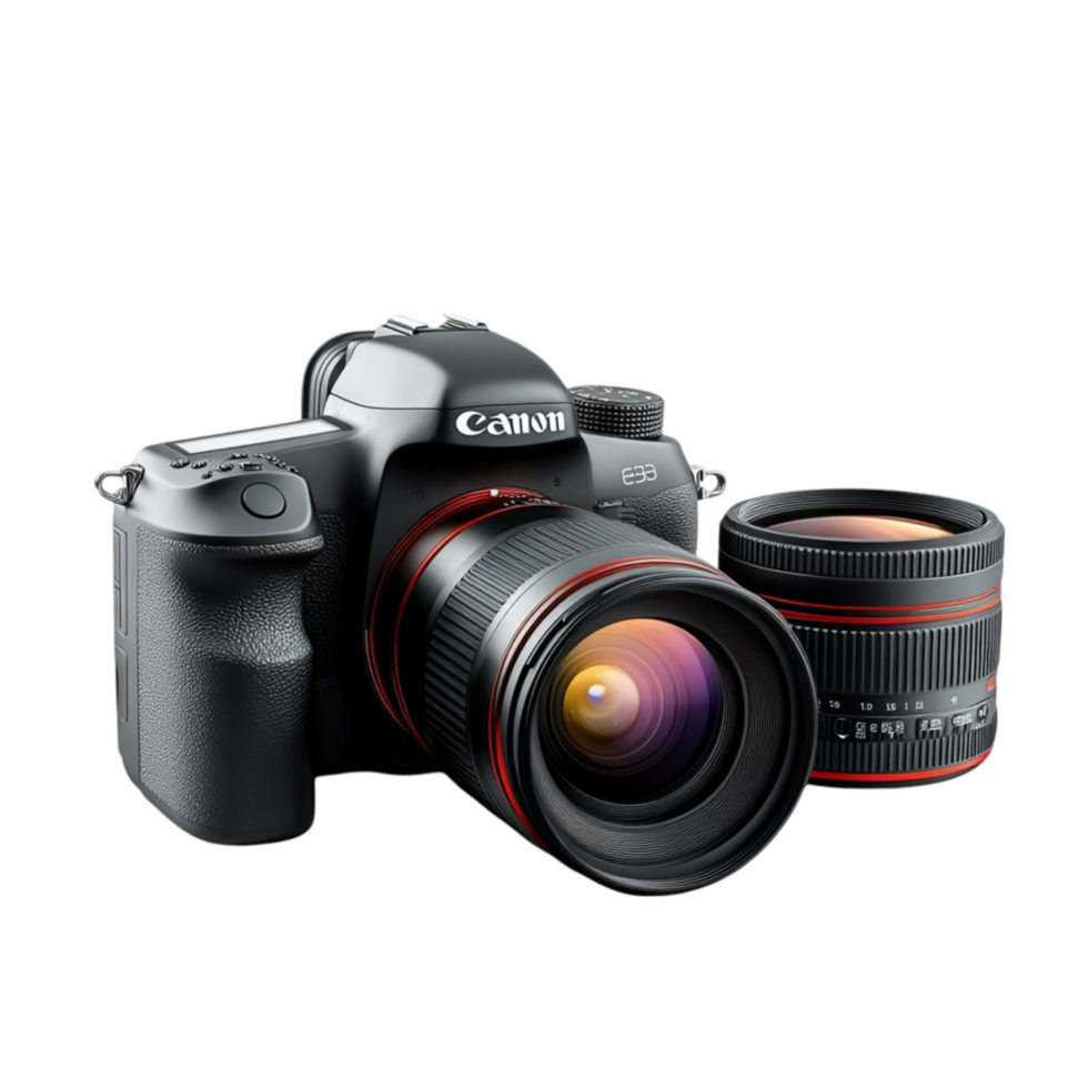 Canon EOS R6 Mirrorless Camera on Transparent Background png