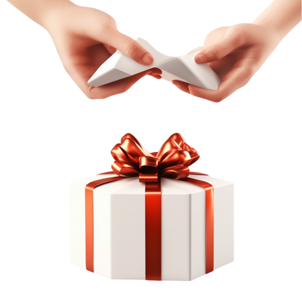 Hands Holding a Gift Box On Transparent Background png
