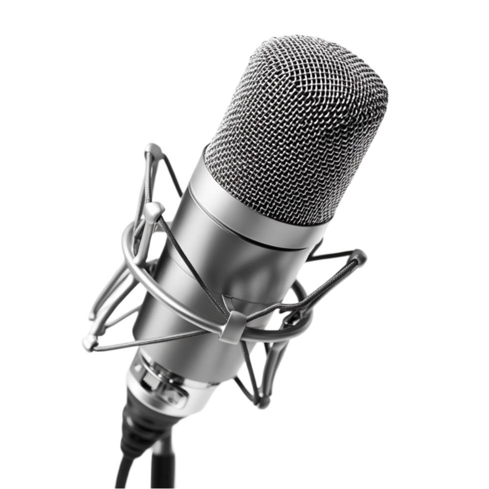 Realistic Microphone On Transparent Background png
