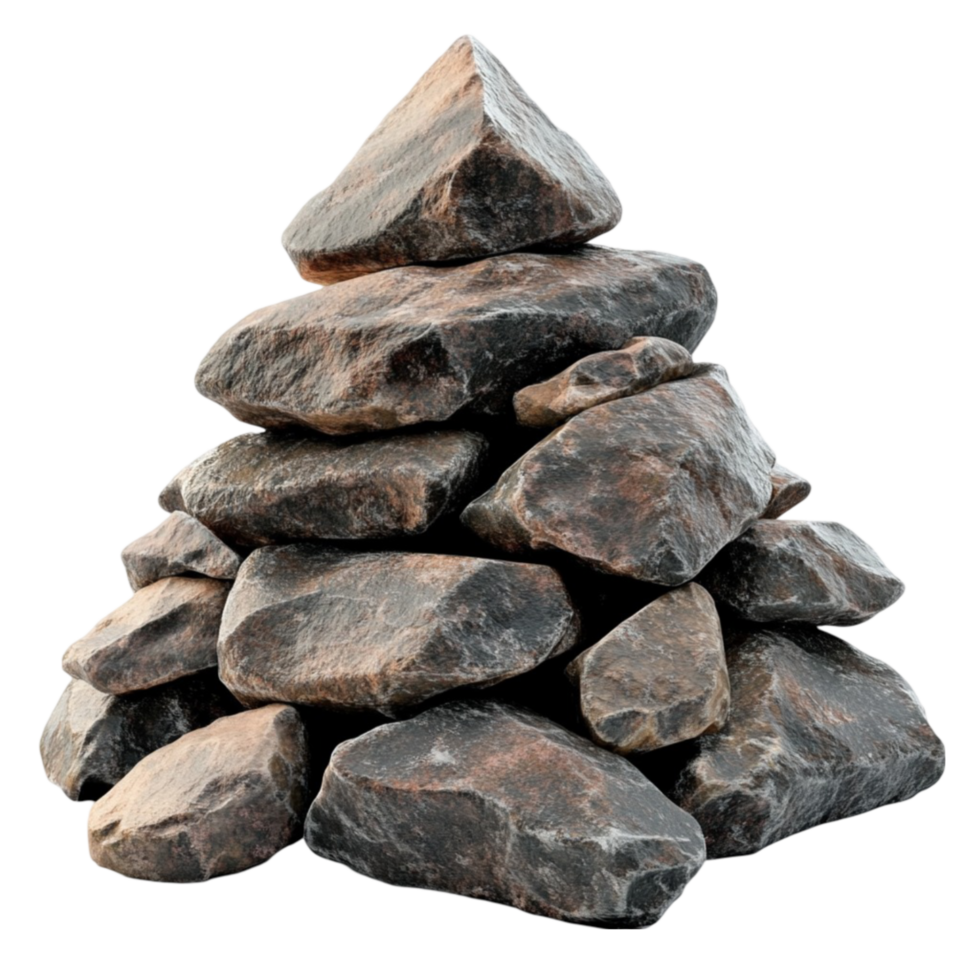 A pile of rocks on a transparent background png