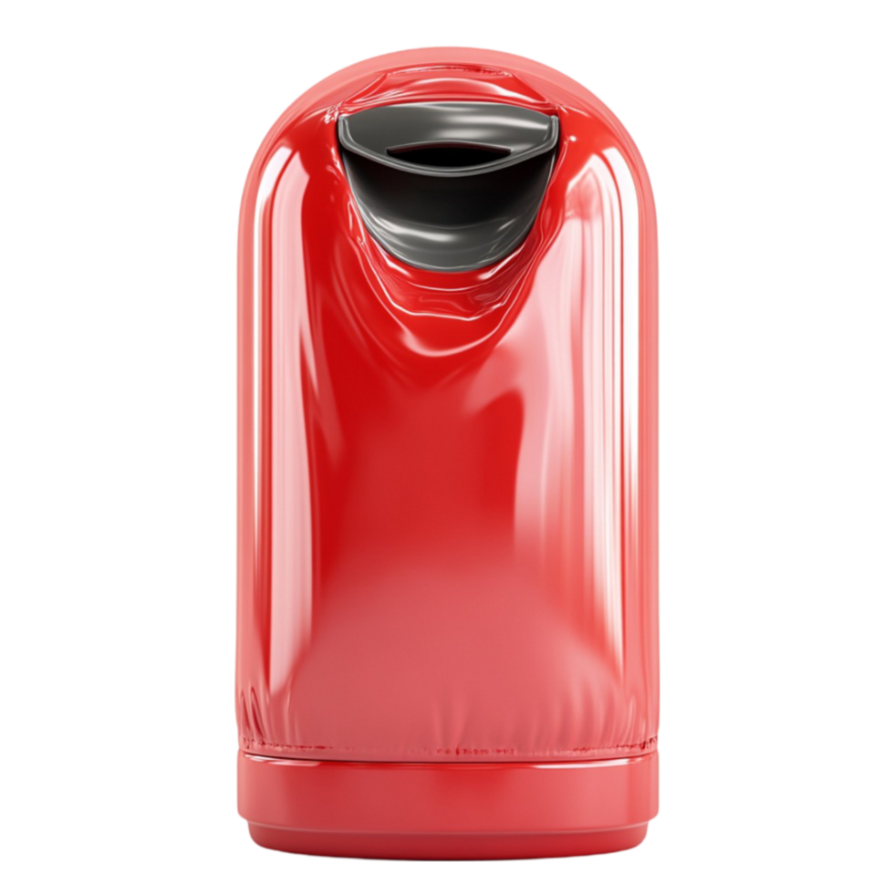 A Red Trash Can with a Lid On Transparent Background png