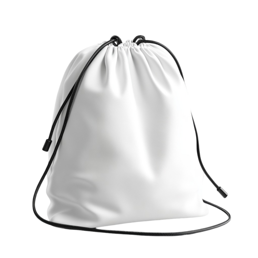 Small Satin Pouch with Drawstring On Transparent Background png