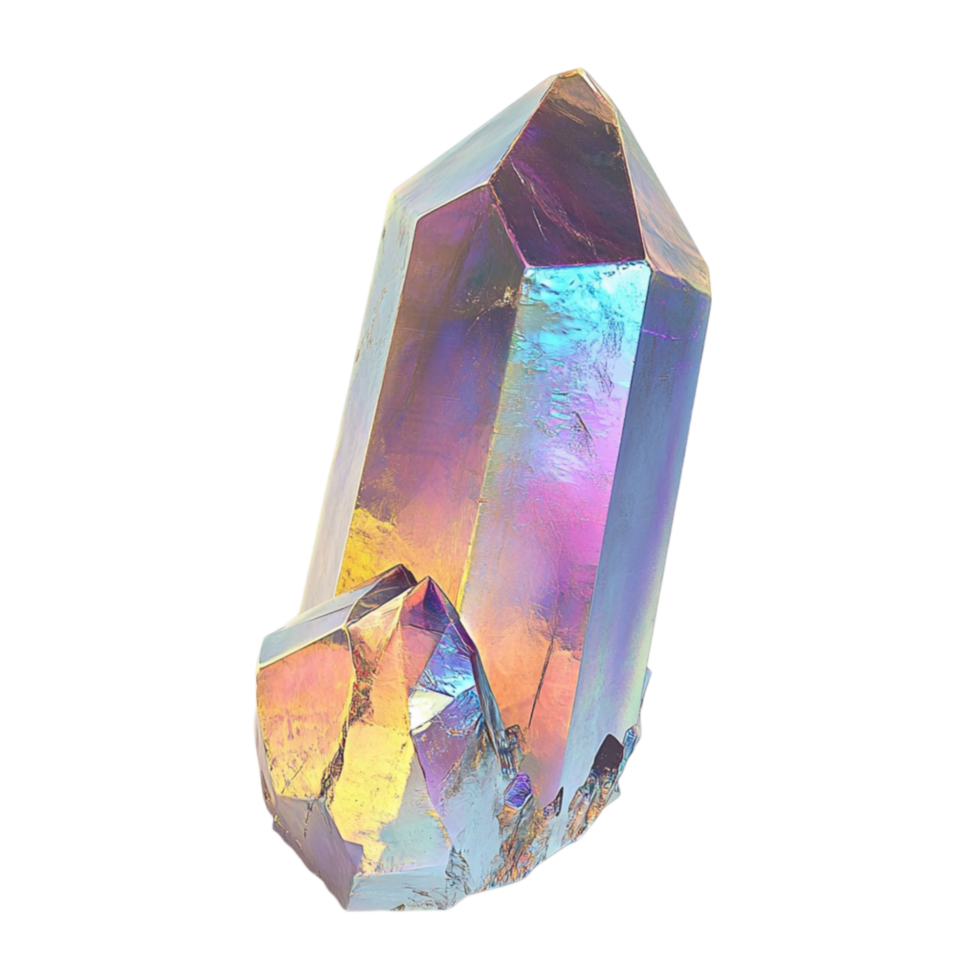 Crystal Reflecting Rainbow on Transparent Background png