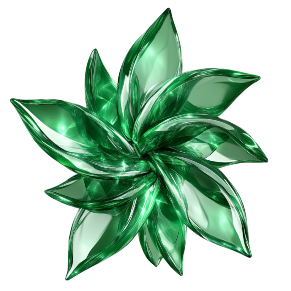 A green leaf with a large center png