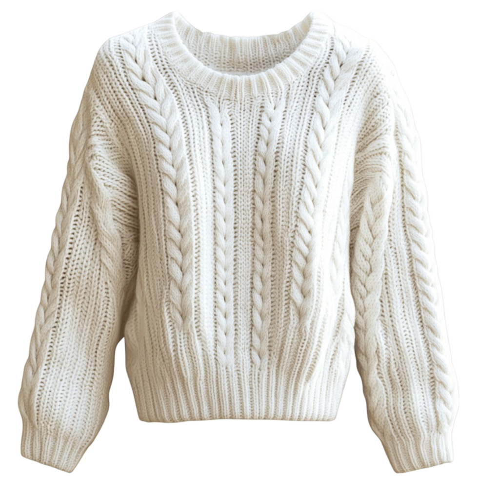 a white sweater on a transparent background png