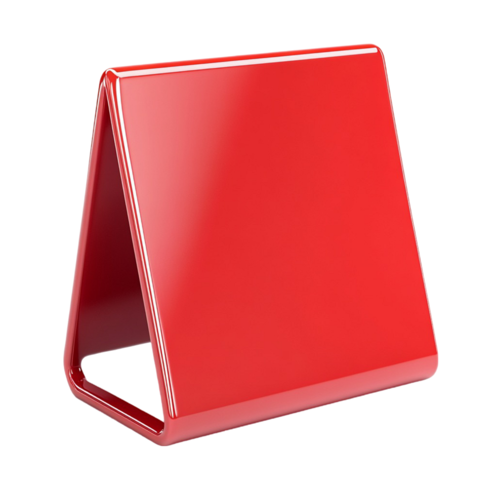 A red square shaped object on a black background png