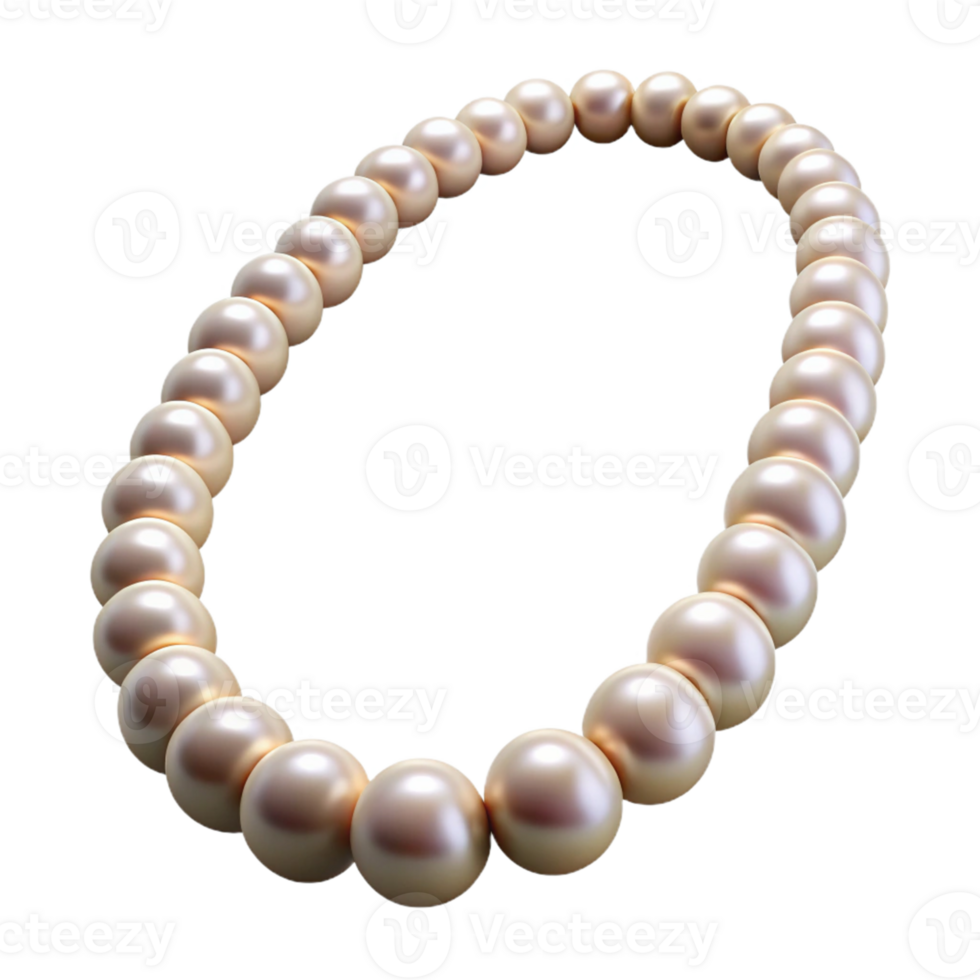 Pearl Necklace on Colored Background png