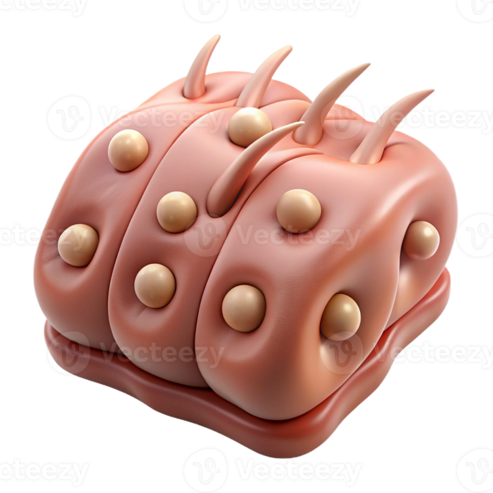 3D Abstract Spiky Blob with Dots png