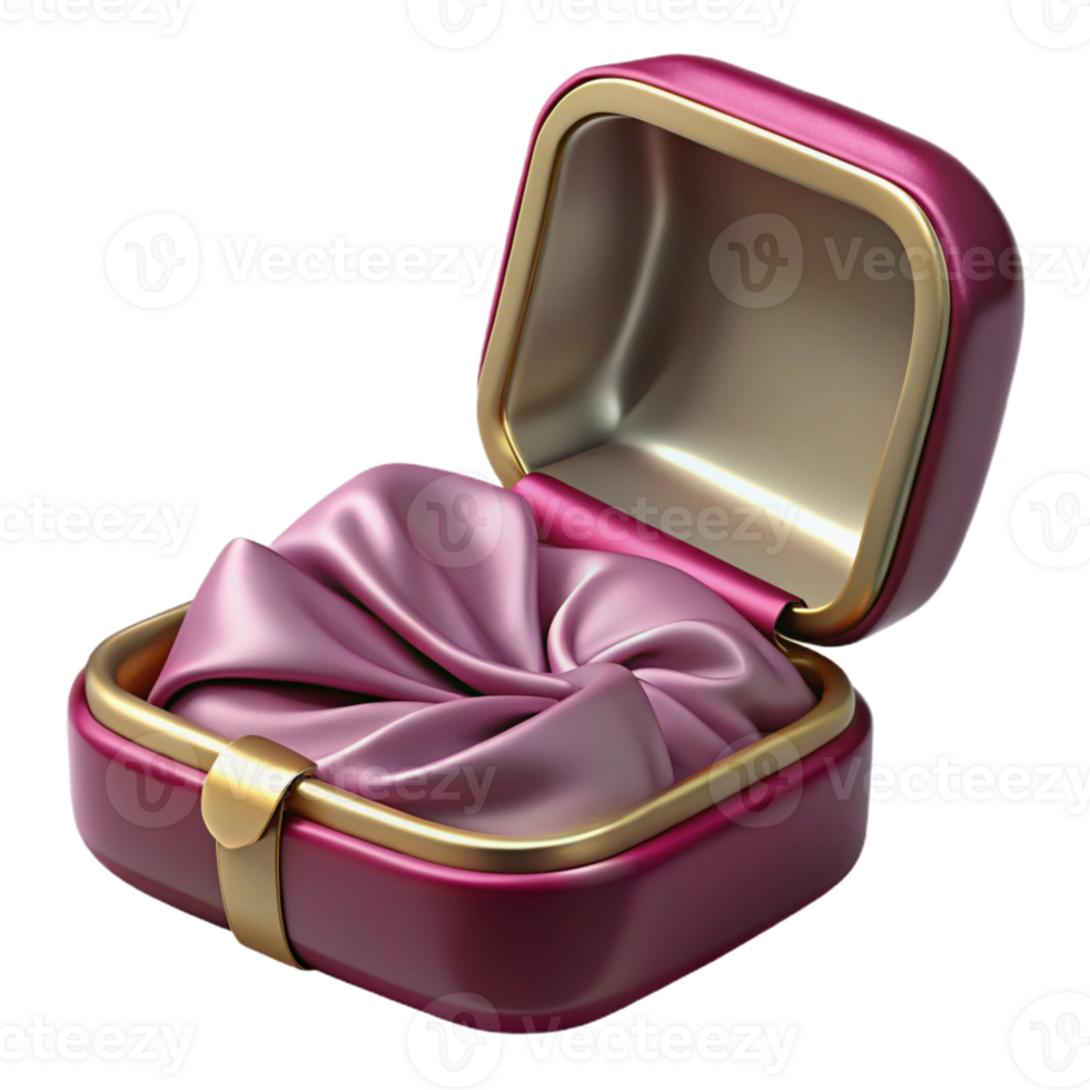 Pink Jewelry Box 3D Illustration png
