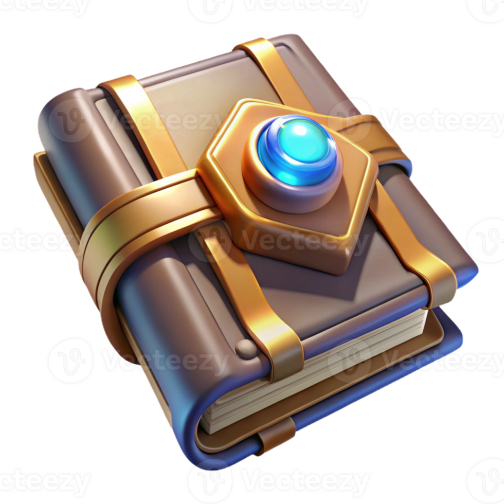 Magical Book with Gold Clasp png