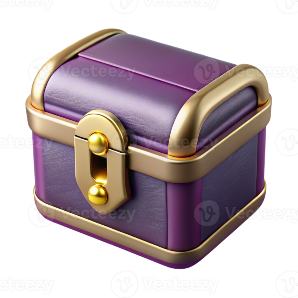 Purple Chest with Golden Trim png