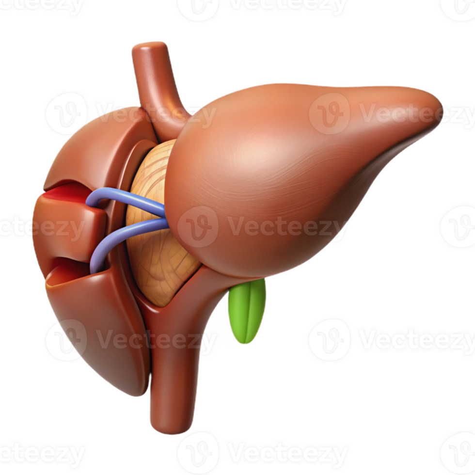 3D Model of the Liver with Gallbladder png