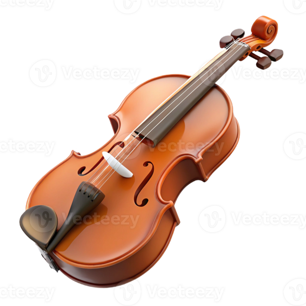 3D Violin Render- Musical Instrument png