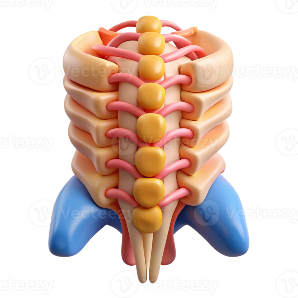 3D Rendered Abstract Anatomical Structure png