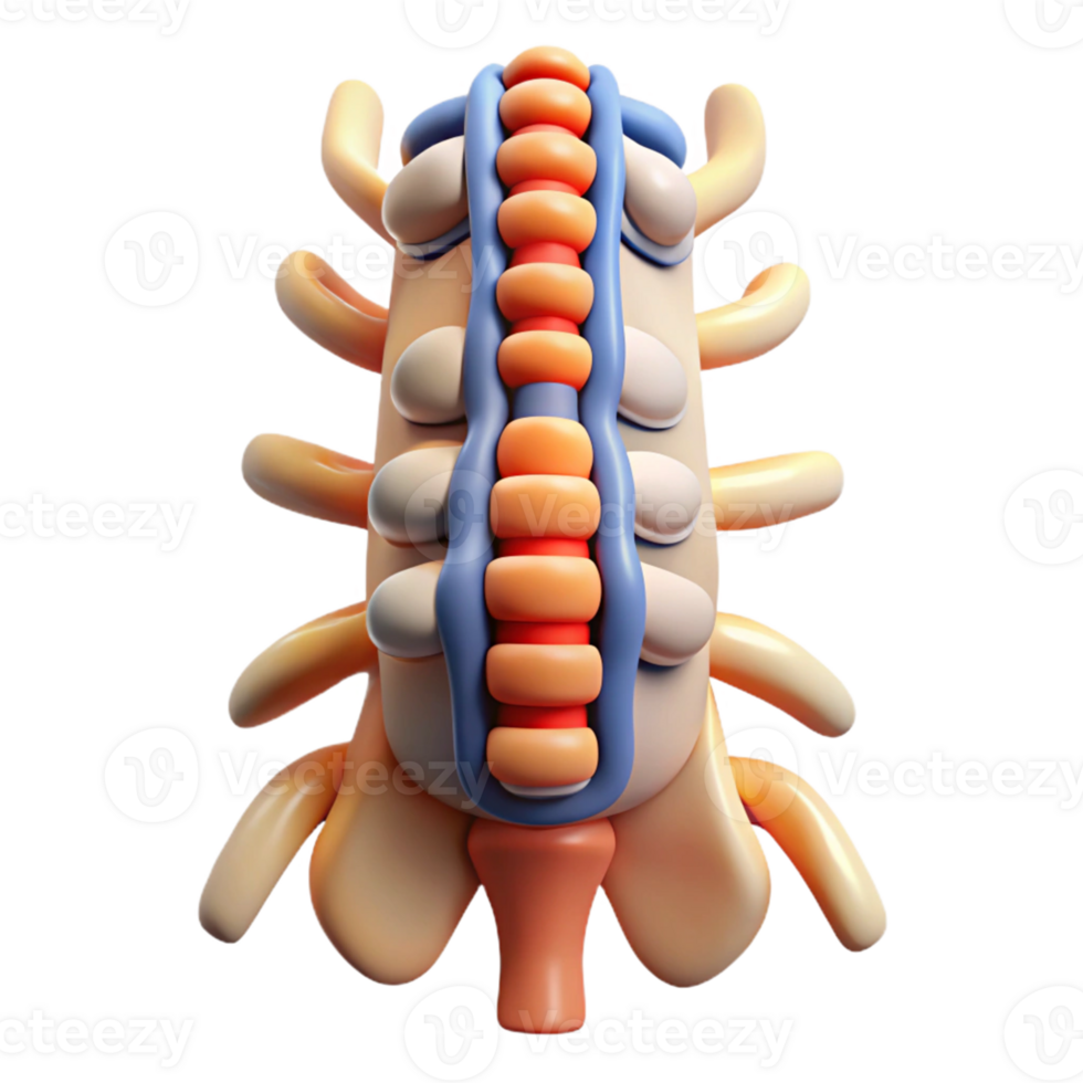 3D Rendered Spine Model png