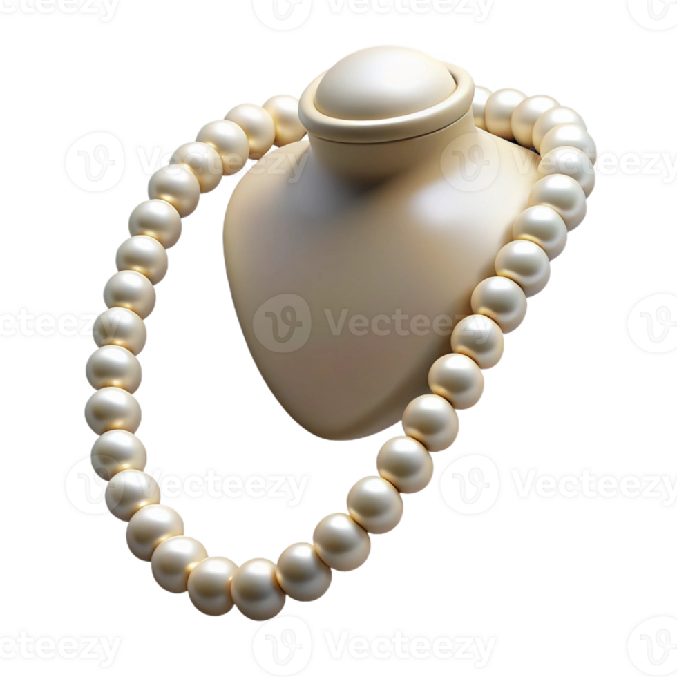 Pearl Necklace on Stand png