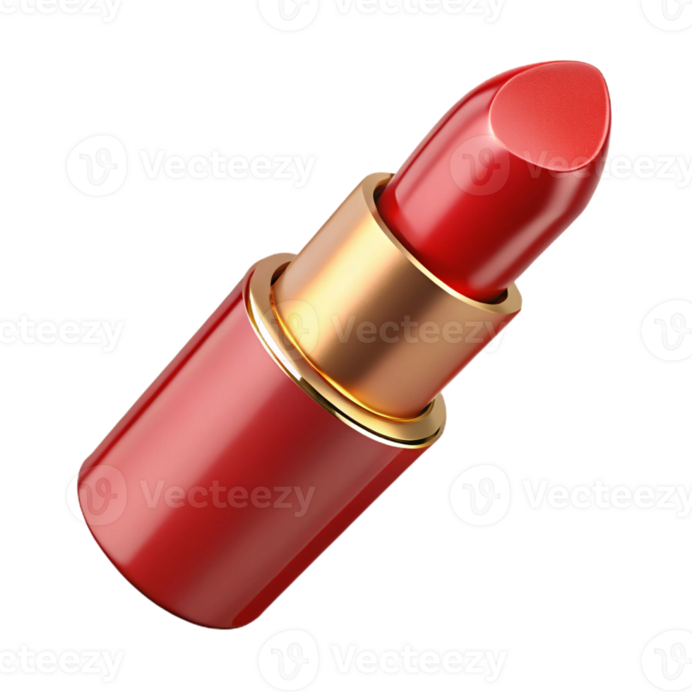 Red Lipstick with Gold Accents png