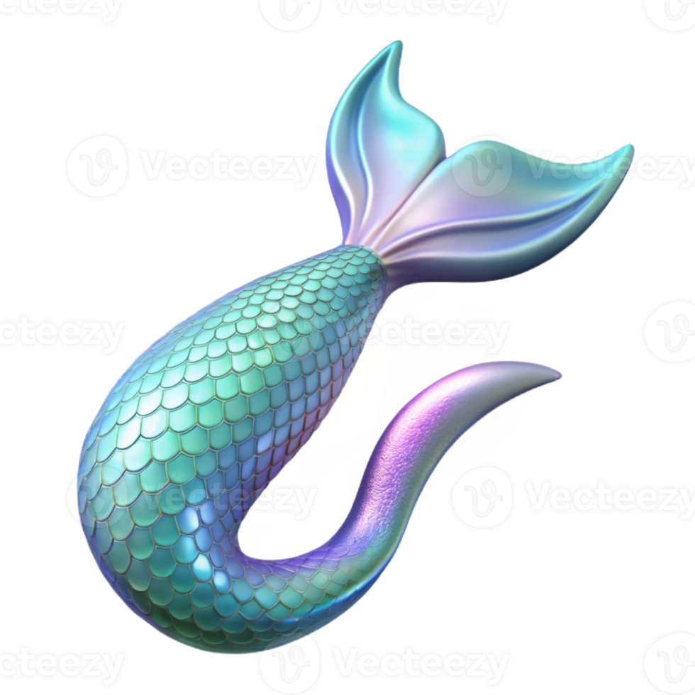 3D Mermaid Tail Illustration png
