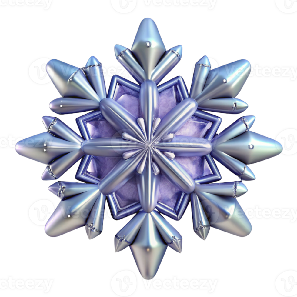 Metallic Snowflake Design png