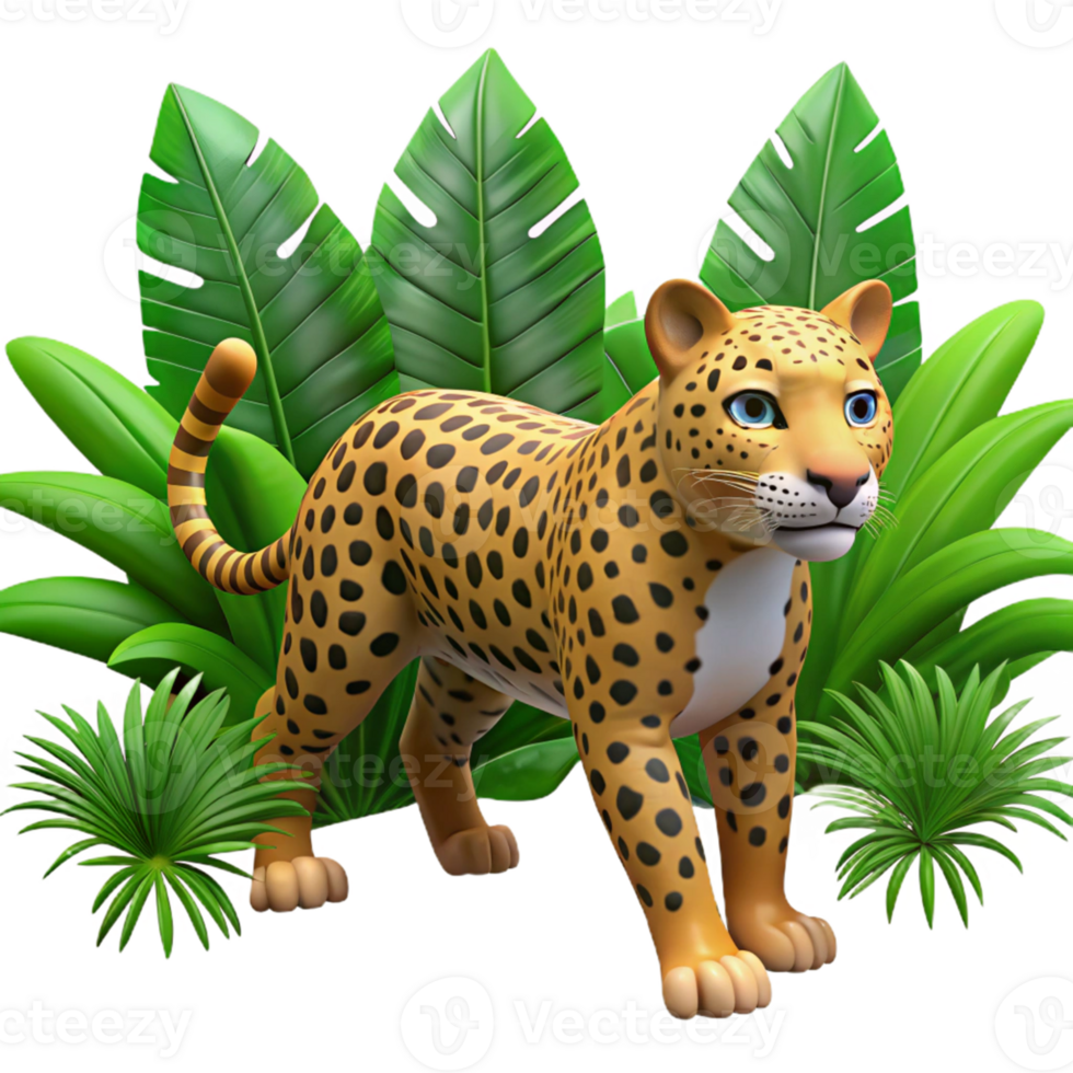 Leopard Animal Jungle 3D Model png