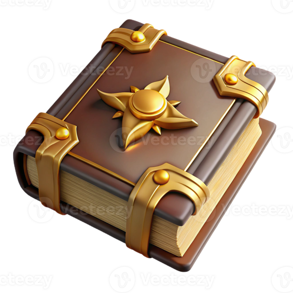 Golden Book with Star Emblem png