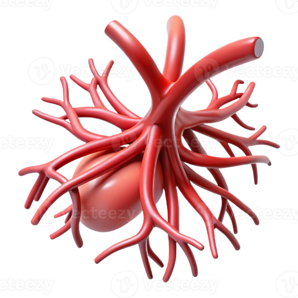 3D Render of a Human Artery System png