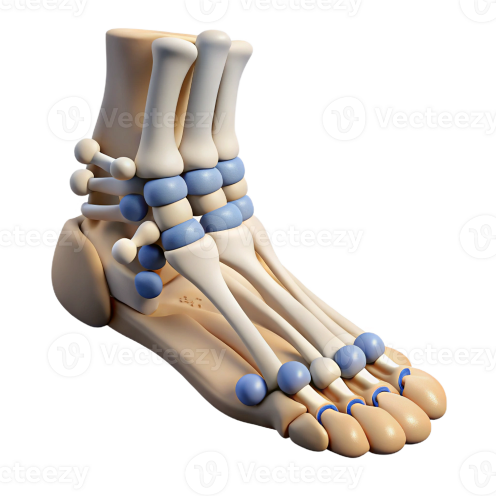 3D Model of Human Foot Skeleton png