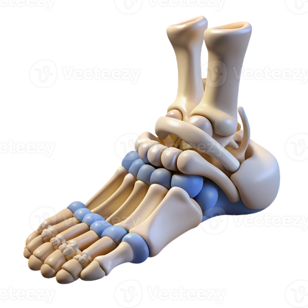 3D Model of a Human Foot Skeleton png