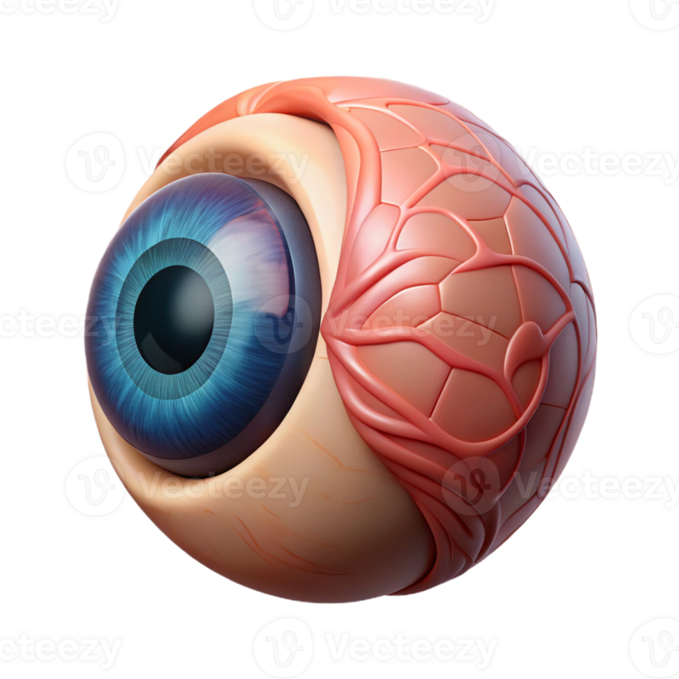 3D Render of a Realistic Human Eye png