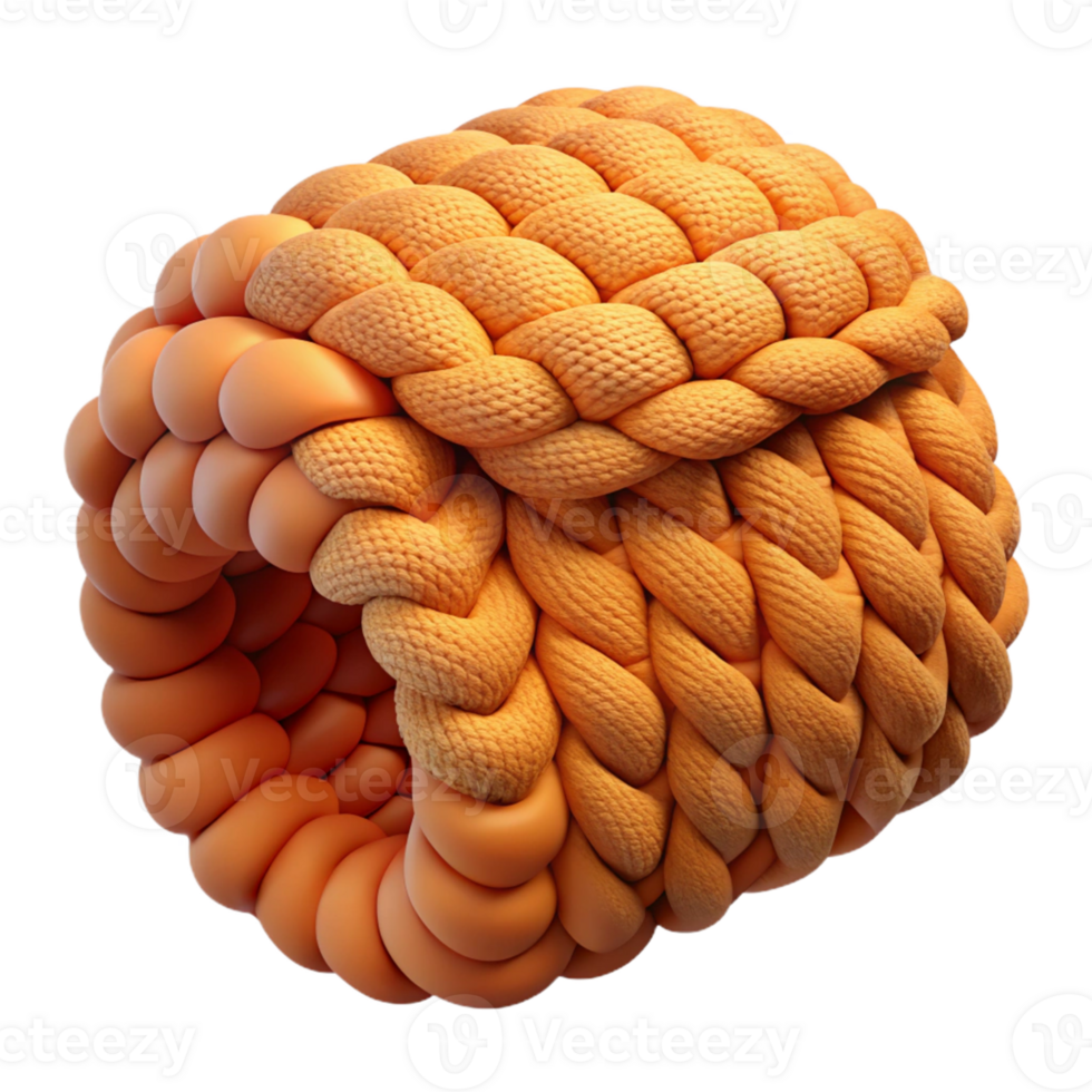 3D Abstract Orange Knit Texture png