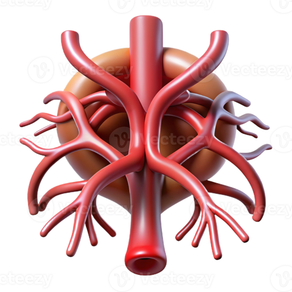 3D Render of Human Artery png