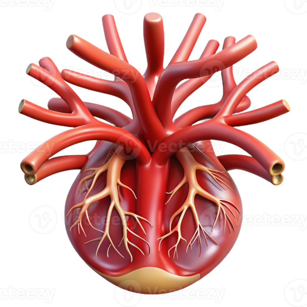Human Heart Anatomy 3D Model png