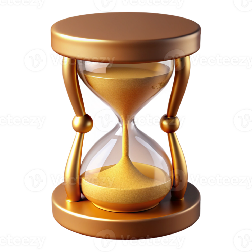 Golden Hourglass Time Measurement Sand png