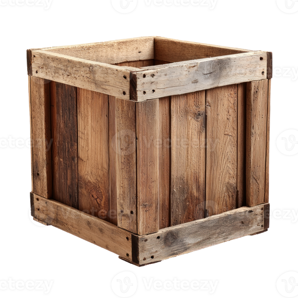 Wooden Crate isolate on transparent background png