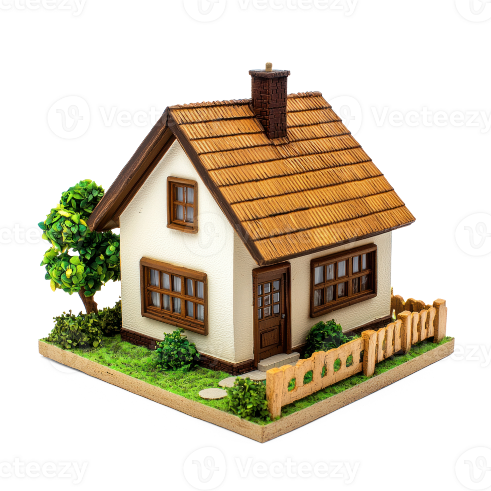 Minimature house isolate on transparent background png