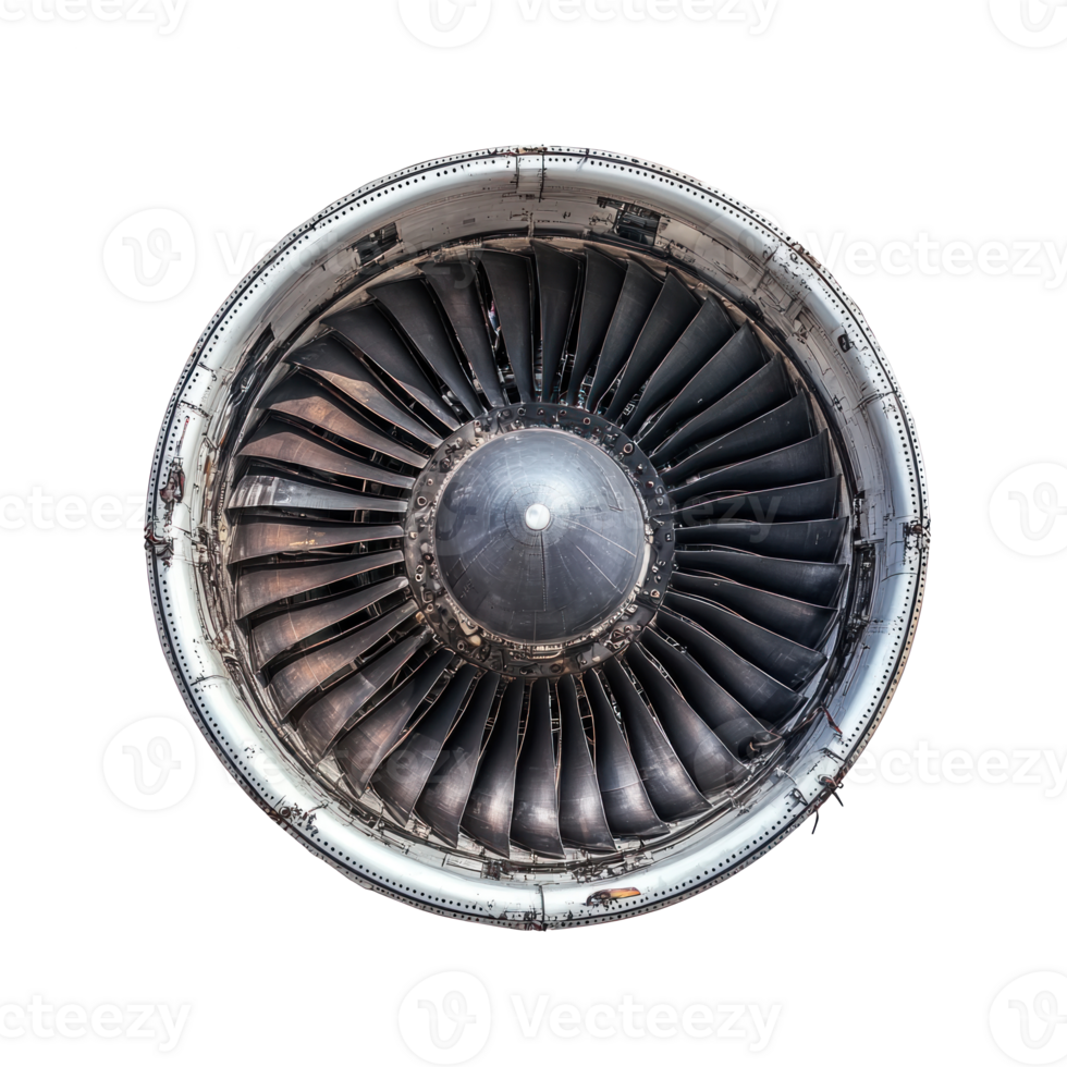 jet engine front view isolate on transparent background png