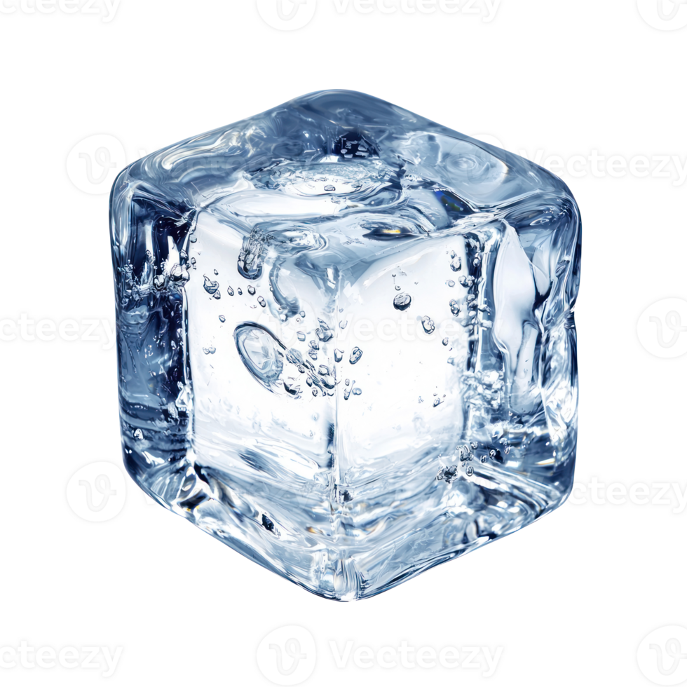 Simple Ice cube isolate on transparent background png