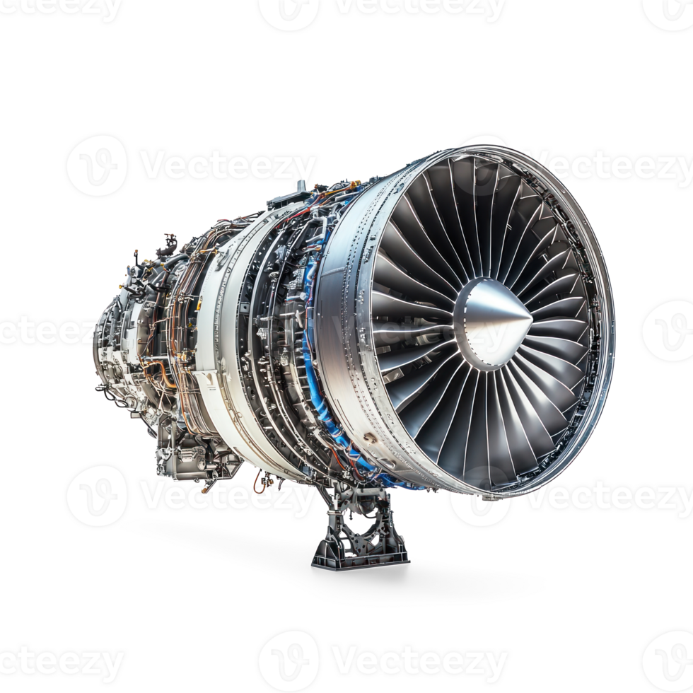 Modern jet engine isolate on transparent background png