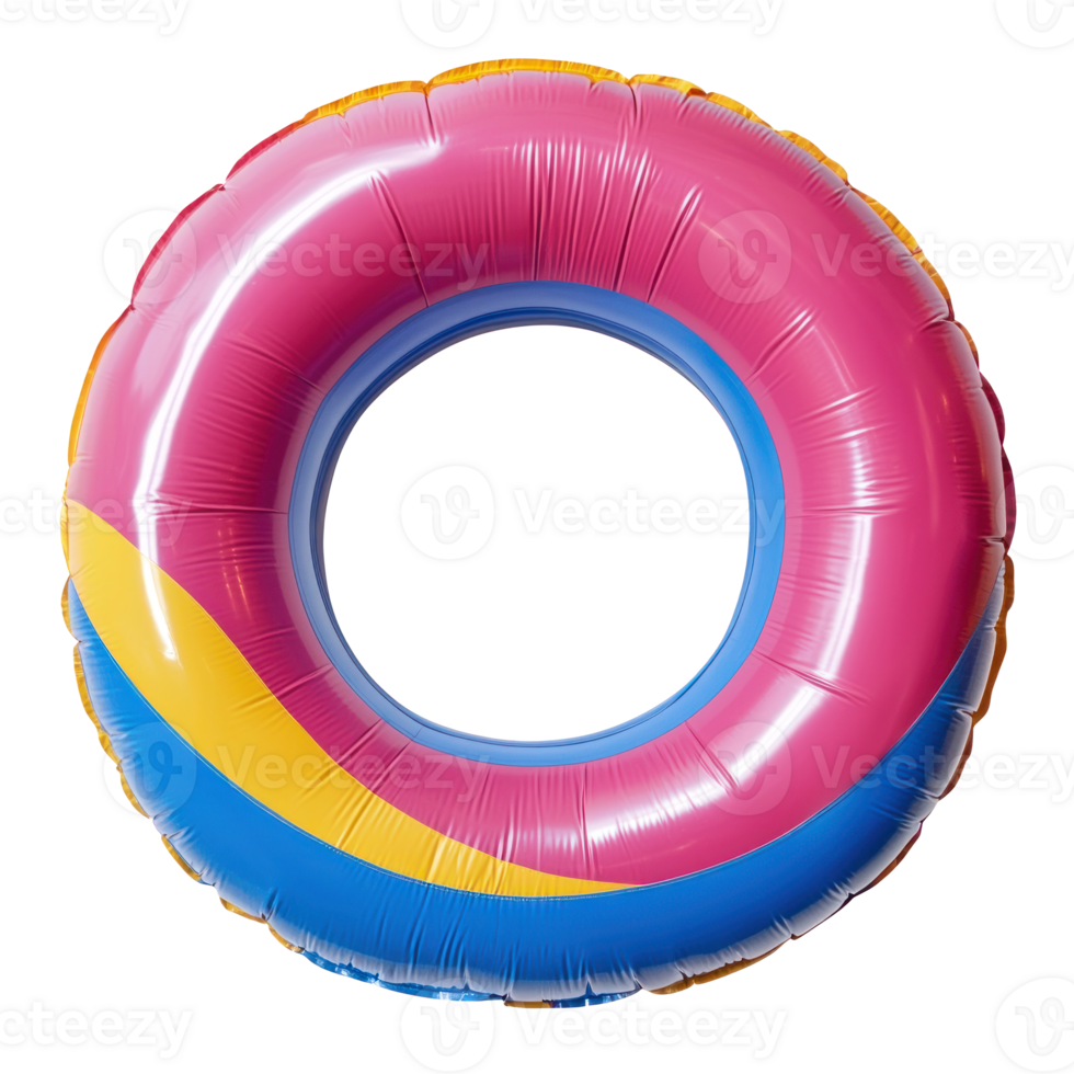 a pink and blue inflatable ring on a transparent background png