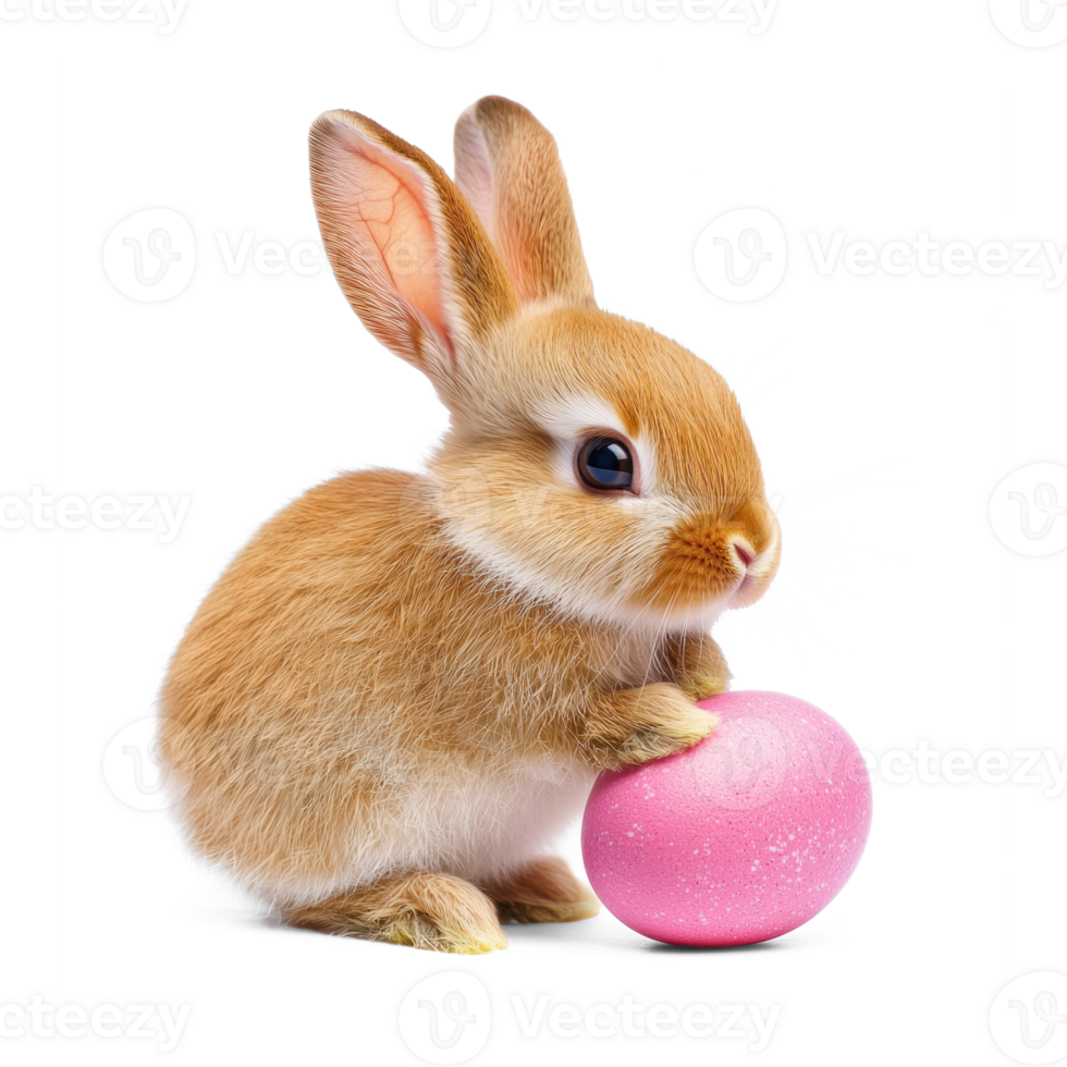 Baby bunny easter isolate on transparent background png